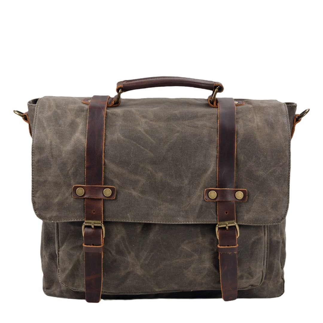Canvas and Leather Shoulder Bag | BRUGGE