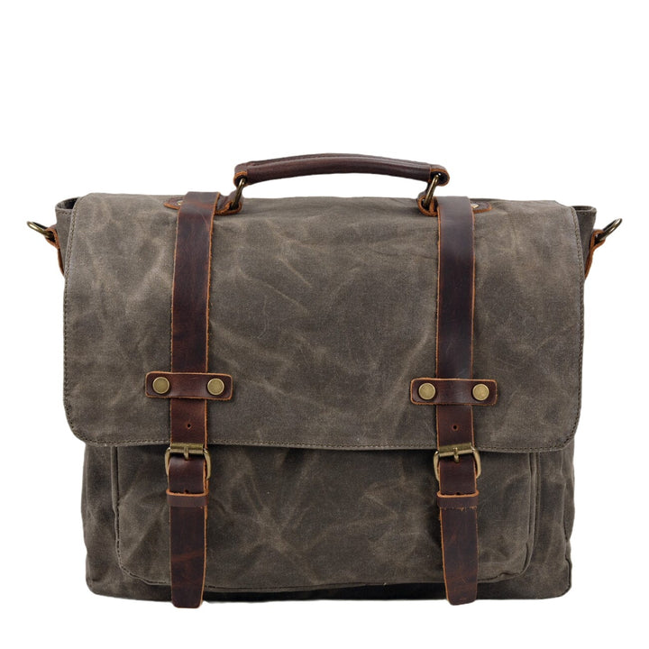 Canvas and Leather Shoulder Bag | BRUGGE