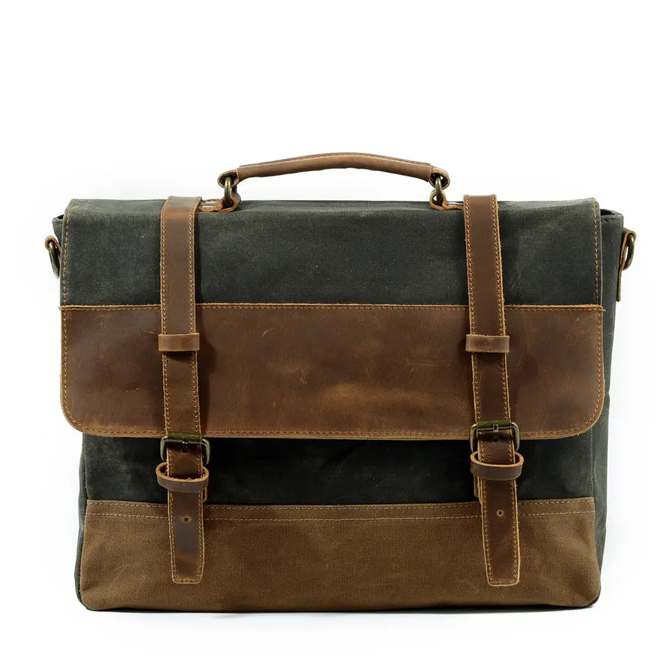 Waxed Canvas Shoulder Bag | MOKALO