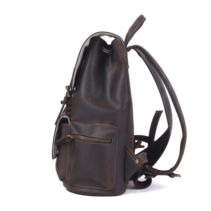 Leather Drawstring Backpack | FLAM