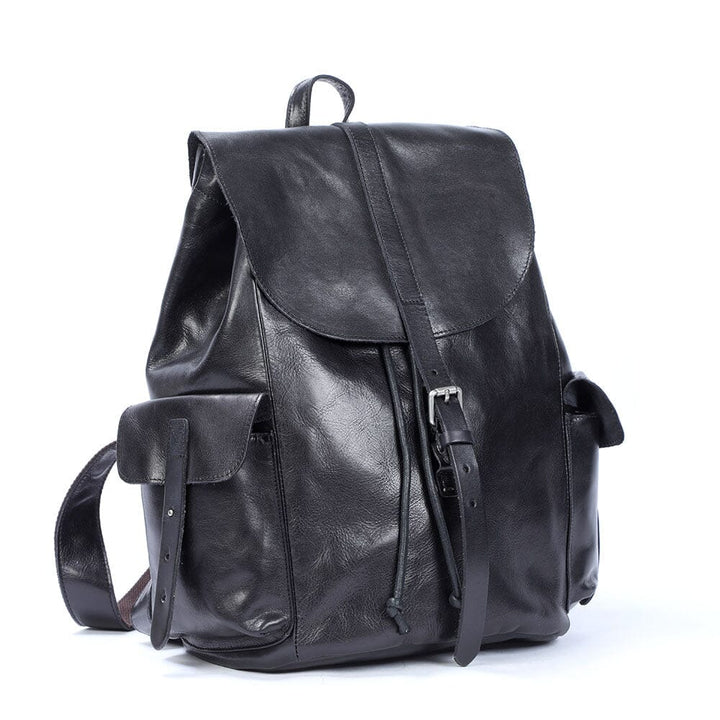 Black Leather Backpack | BODO