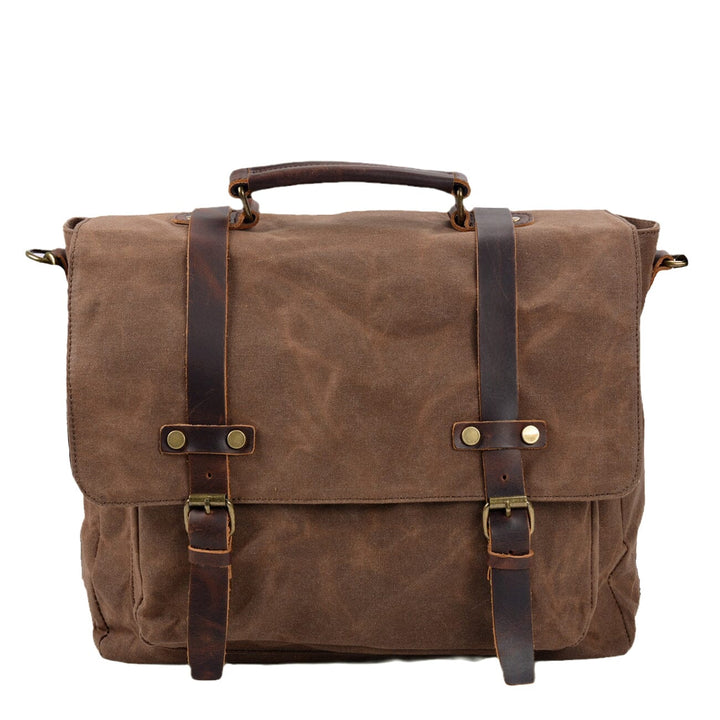 Canvas and Leather Shoulder Bag | BRUGGE