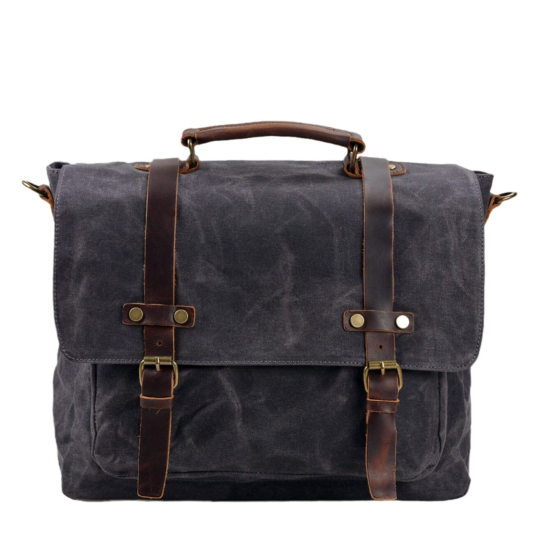 Canvas and Leather Shoulder Bag | BRUGGE