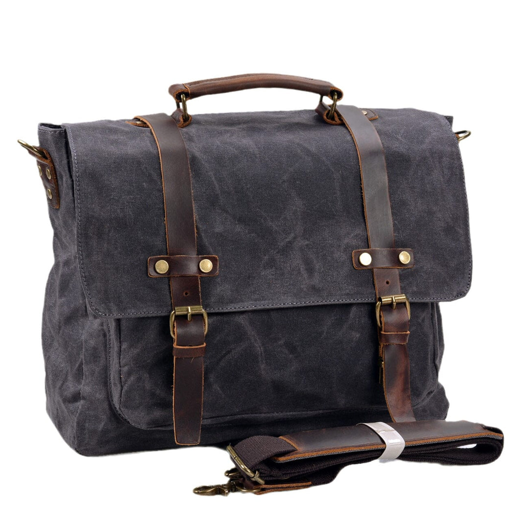 Canvas and Leather Shoulder Bag | BRUGGE