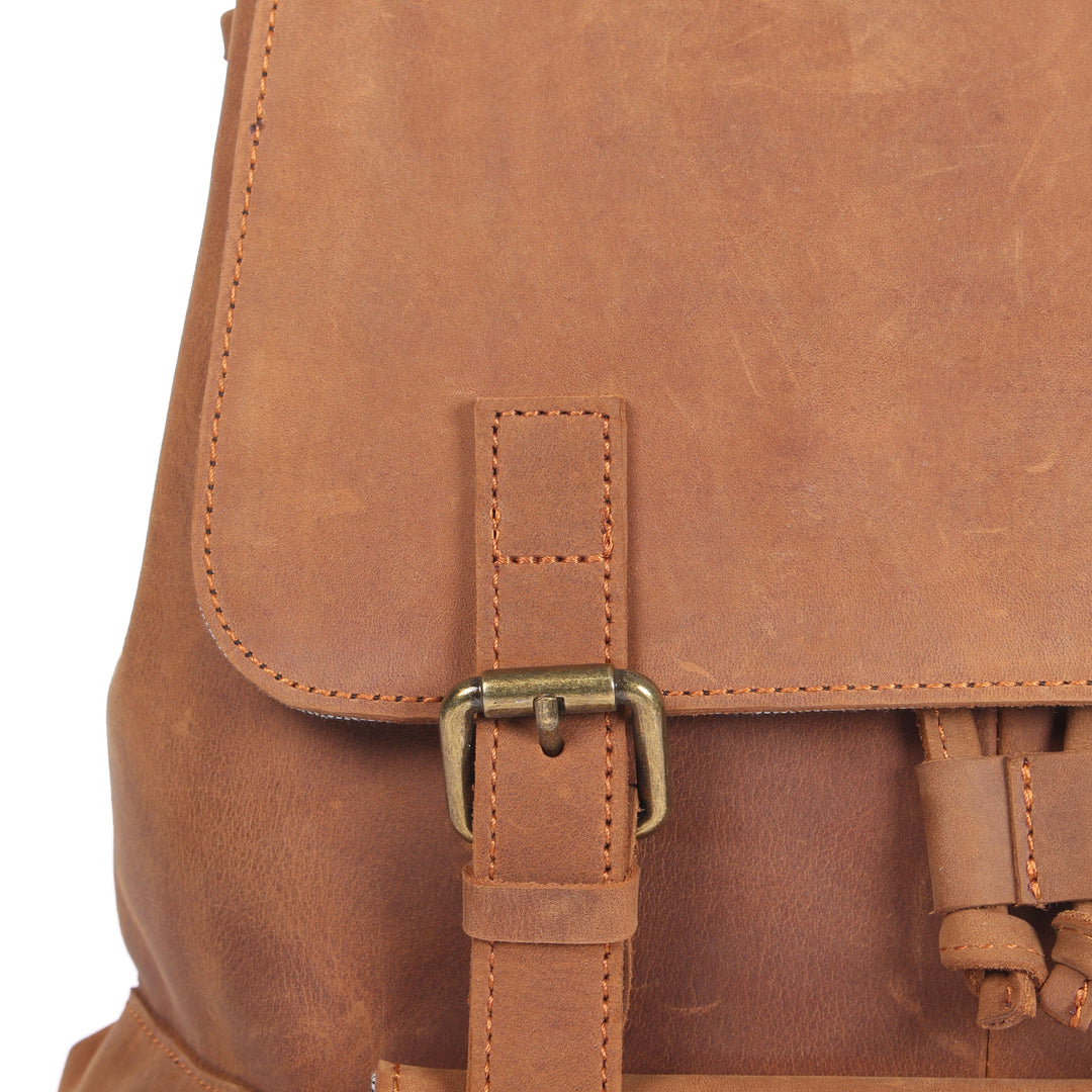 Leather Drawstring Backpack | FLAM