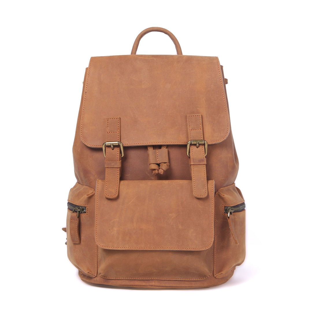 Leather Drawstring Backpack | FLAM