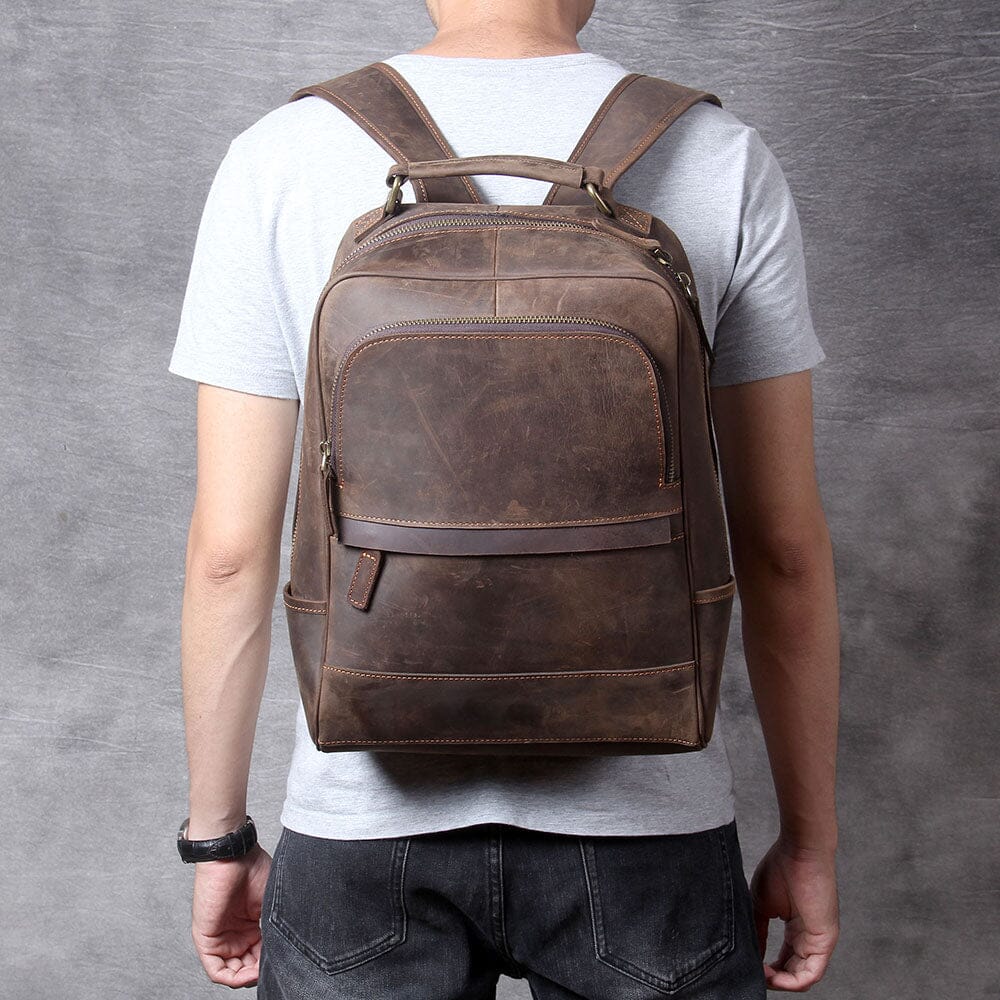 Genuine Leather Backpack | OXFORD