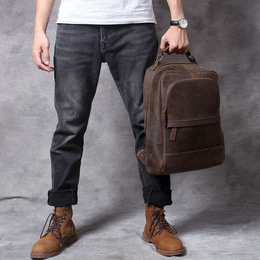 Genuine Leather Backpack | OXFORD
