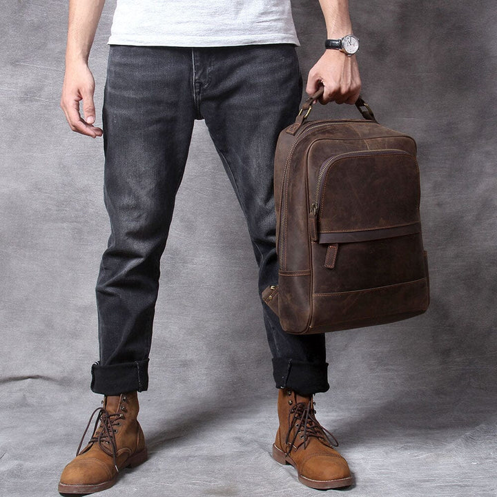 Genuine Leather Backpack | OXFORD