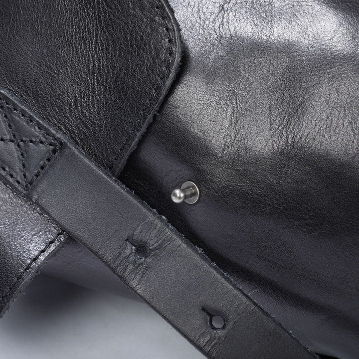 Black Leather Backpack | BODO