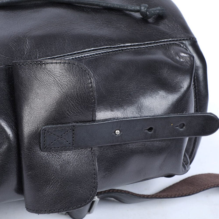 Black Leather Backpack | BODO