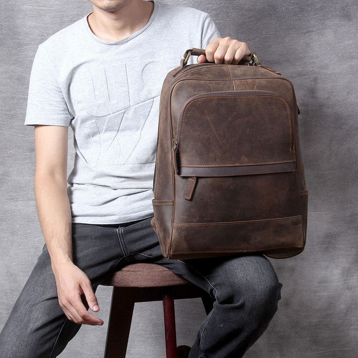 Genuine Leather Backpack | OXFORD
