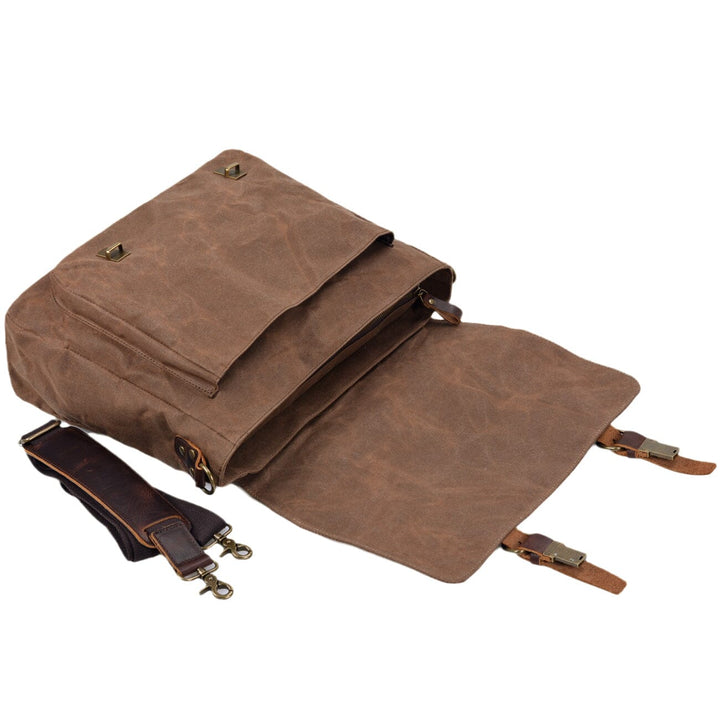 Canvas and Leather Shoulder Bag | BRUGGE