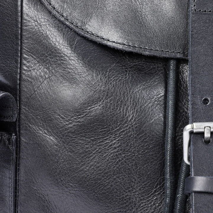 Black Leather Backpack | BODO