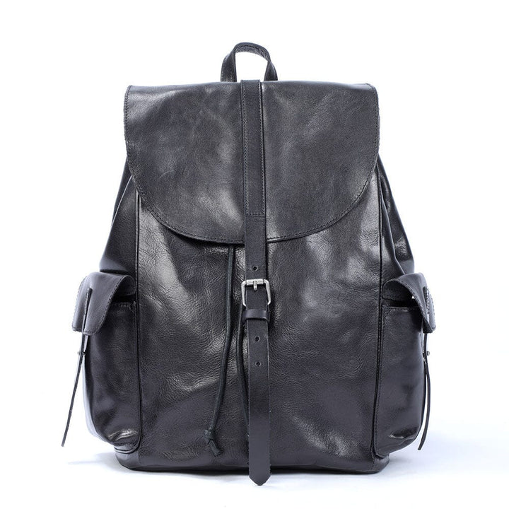 Black Leather Backpack | BODO