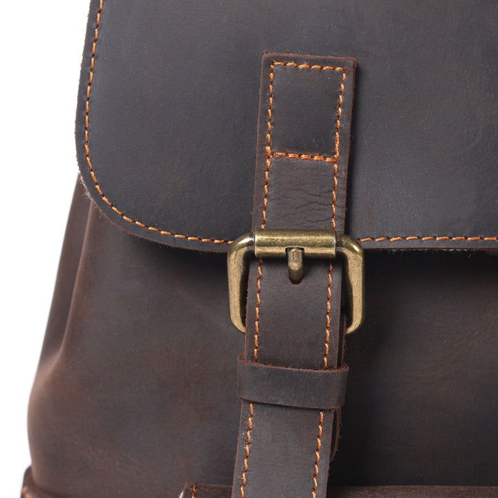 Leather Drawstring Backpack | FLAM