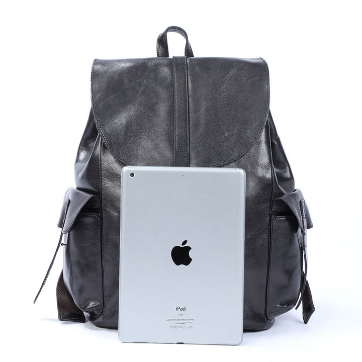 Black Leather Backpack | BODO