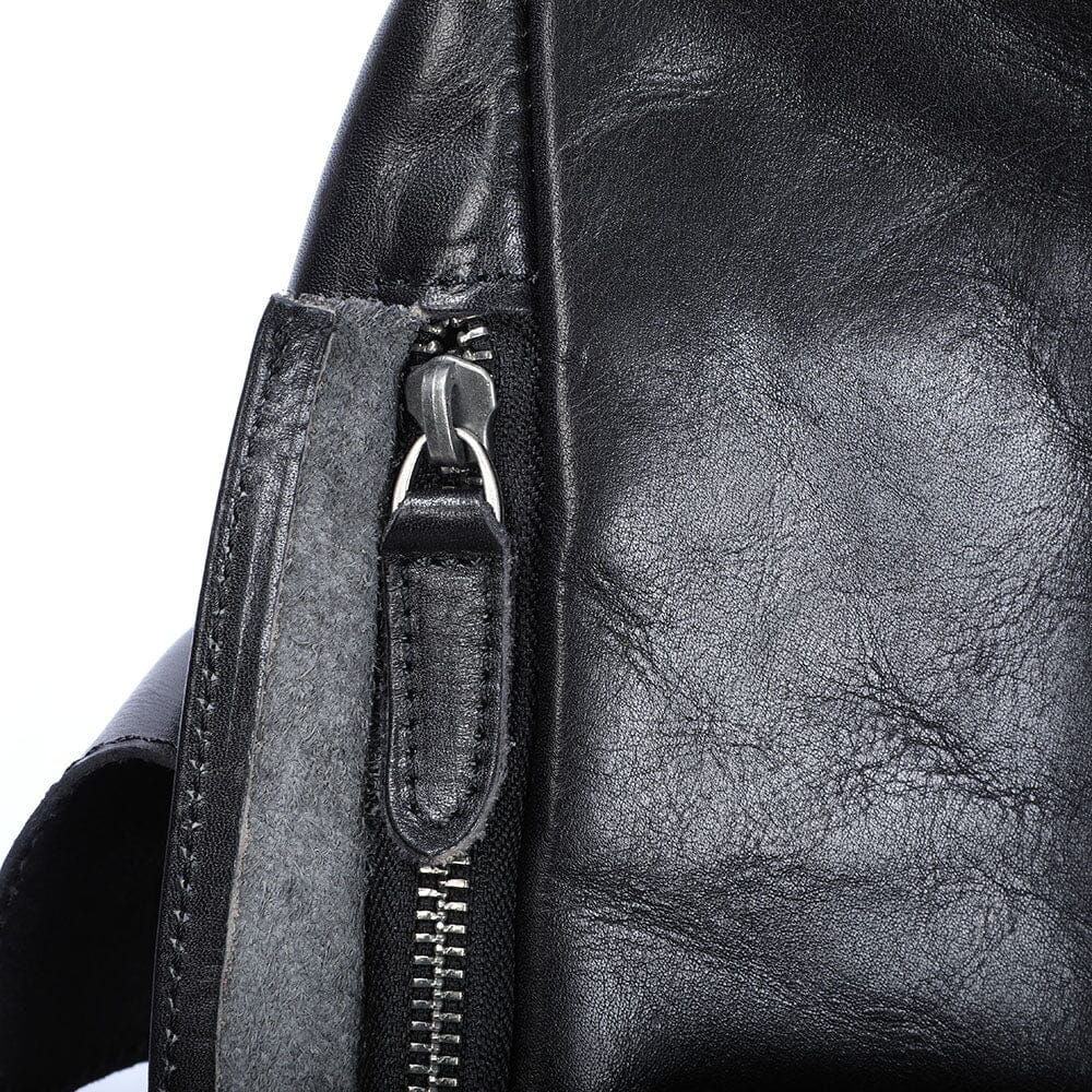 Black Leather Backpack | BODO
