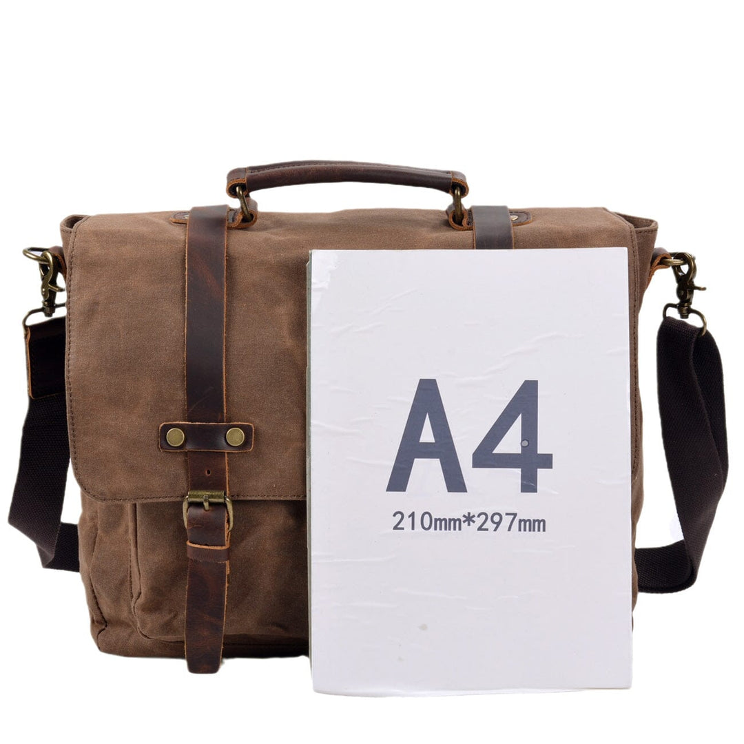 Canvas and Leather Shoulder Bag | BRUGGE