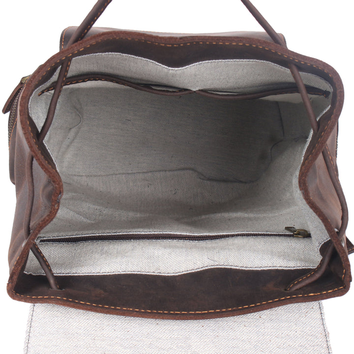 Leather Drawstring Backpack | FLAM