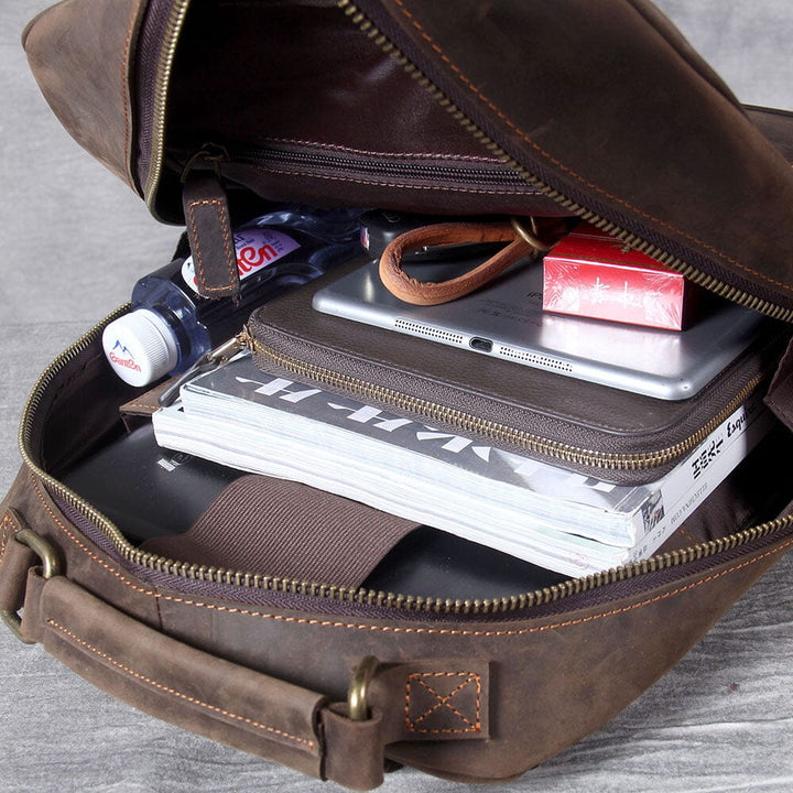 Genuine Leather Backpack | OXFORD