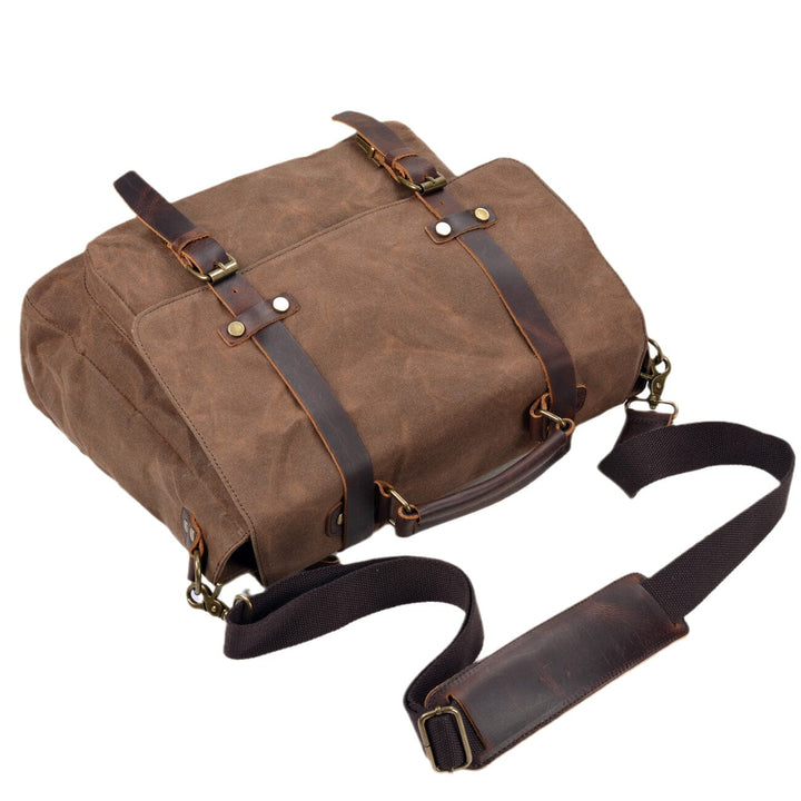 Canvas and Leather Shoulder Bag | BRUGGE