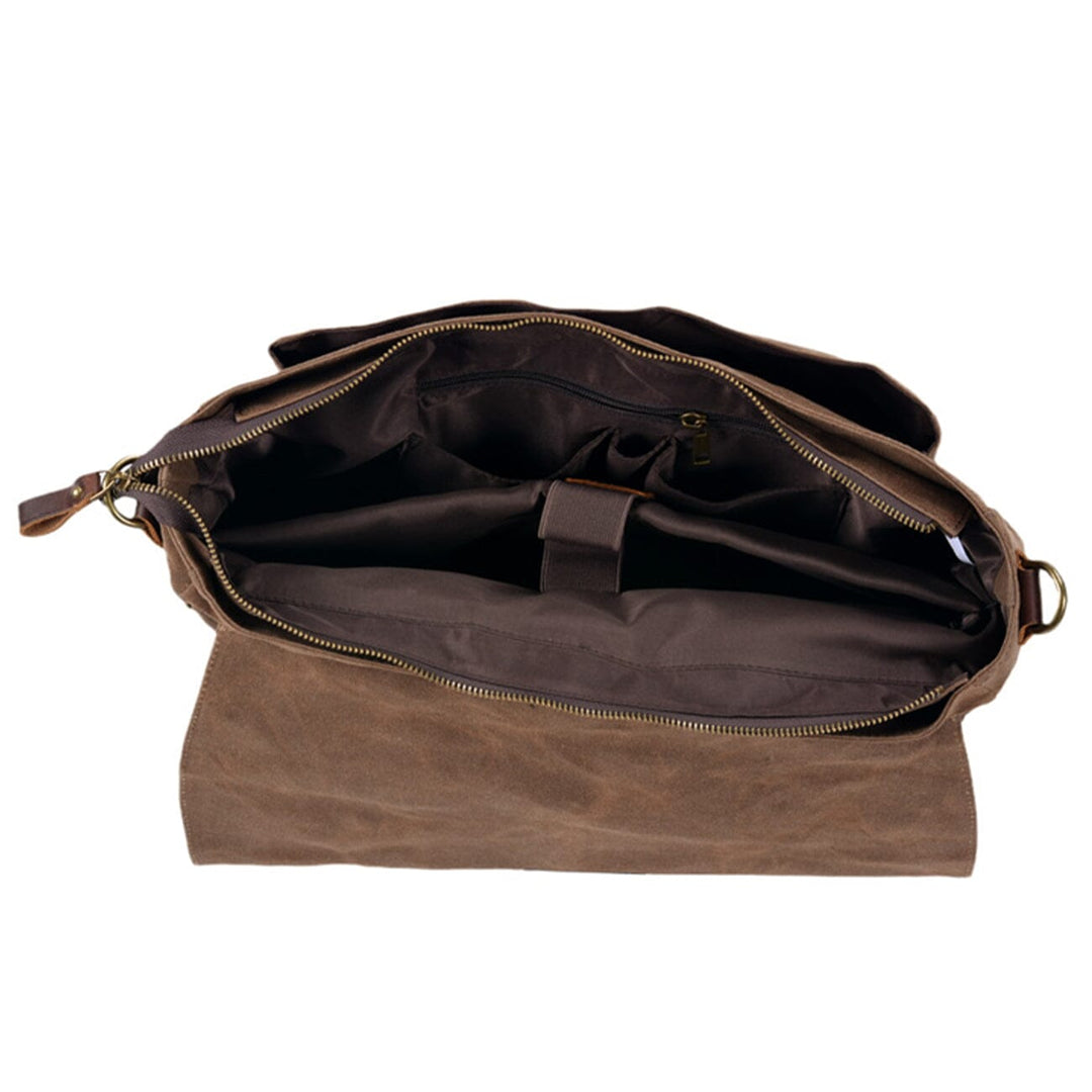 Canvas and Leather Shoulder Bag | BRUGGE