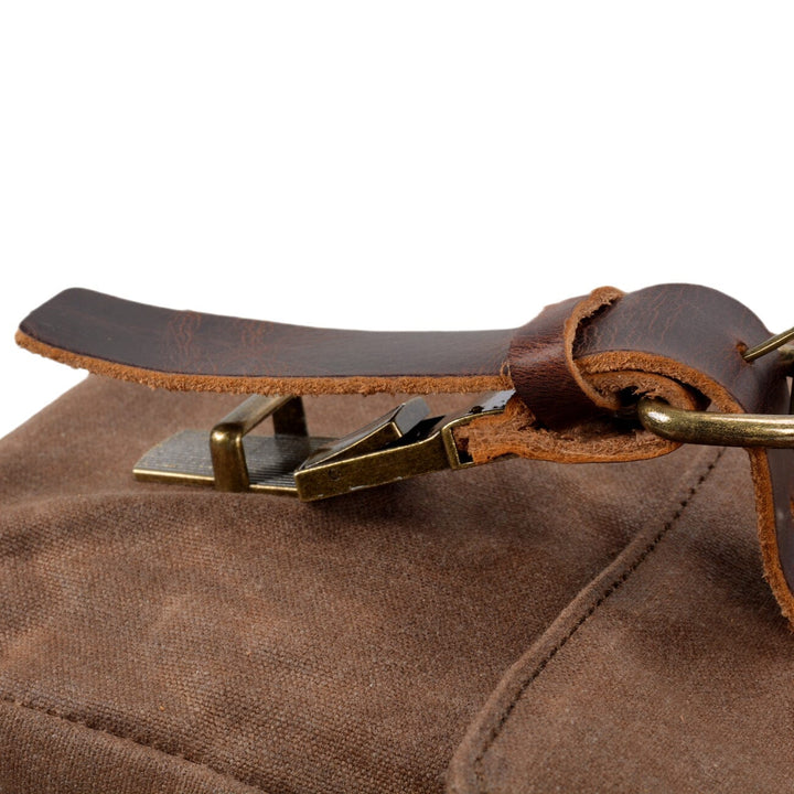 Canvas and Leather Shoulder Bag | BRUGGE